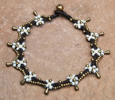 Orientalische Fußkette mit Perlen - Bauchtanz